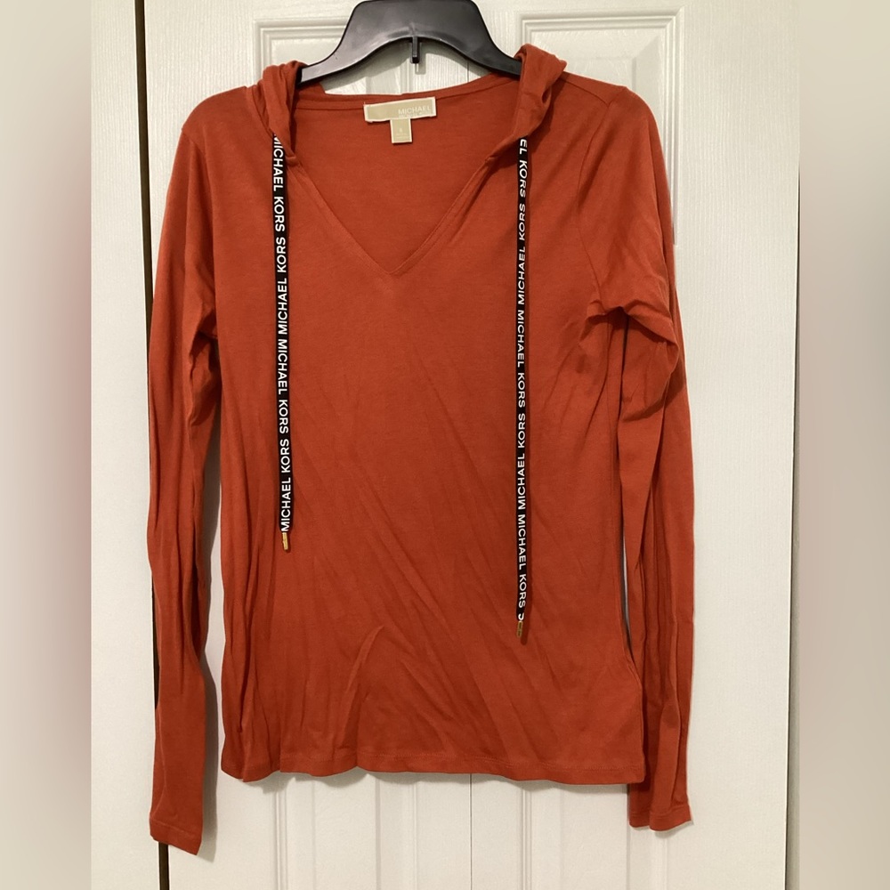 NWOT Michael Kors logo drawstring hoodie size S